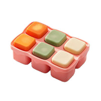Baby Food Freezer Tray Silicone Mold with Lid for Purees, Soups, and Breast Milk Storage, Soft Silicone Ice Cube Tray for Infants