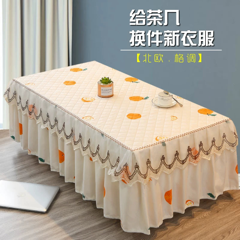 Fabric Coffee Tablecloth Dining Table Cover Bedside Cabinet Dust Cover TV Cabinet Multi-purpose Towel Rectangular Living Room Decor