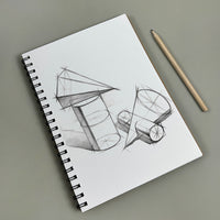 A4 Hardcover Sketchbook for Students, Art Drawing and Sketching, 8K Coil-Bound