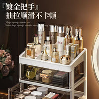 Large Capacity Dustproof Cosmetic Storage Box with Drawers for Dresser