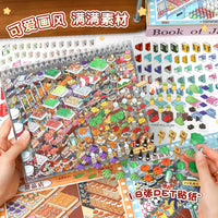 3D Miniature Supermarket Stacking Scene Stickers DIY Handmade Toy Set
