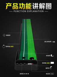 Indoor Golf Putting Green Practice Mat with Putter for Kids and Adults