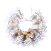 Pet Lace Bow Tie Collar for Cats and Small Dogs, JK Style Scarf Necklace