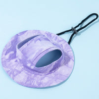 Pet Sun Protection Hat with Ear Holes and Adjustable Drawstring for Dogs and Cats