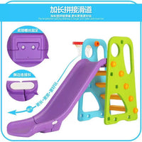Kids' Indoor/Outdoor Slide with Guardrail, Extended 2-in-1 Toddler Play Slide for Home