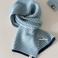 Striped Knitted Scarf for Women, Long Thick Warm Winter Fashion Scarf