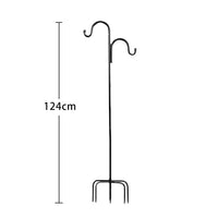 Cast Iron Garden Flag Pole with Wind Chime Hanger, Heavy Duty Yard Art Stand