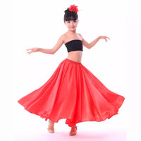 Girls' Spanish Flamenco Bullfighting Dance Skirt for Stage Performance