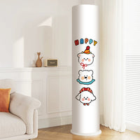 Universal Cartoon High Elastic Vertical Air Conditioner Cover Anti-Direct Blowing Full Wrap Dust Cover for Cylindrical AC Units