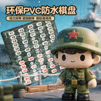 Magnetic Folding Chinese Army Chess Set with Chessboard for Kids, 2-in-1 Board Games