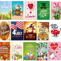 Seasonal Garden Flag Double-Sided Autumn Yard Outdoor Decorative Welcome Flag