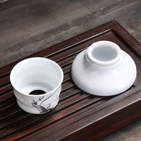 Ceramic Tea Strainer with Glazed Finish for Kung Fu Tea Sets
