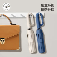 Automatic Folding Umbrella with Ring Buckle, Business Gift, UV Protection, Portable