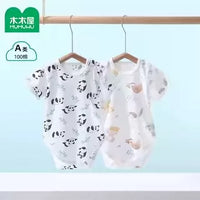 Newborn Baby Cotton Short Sleeve Bodysuit with Cactus Print