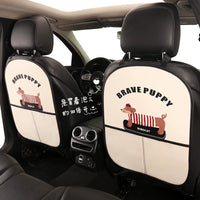 Car Seat Back Organizer with Kick Mat and Storage Pockets for Kids