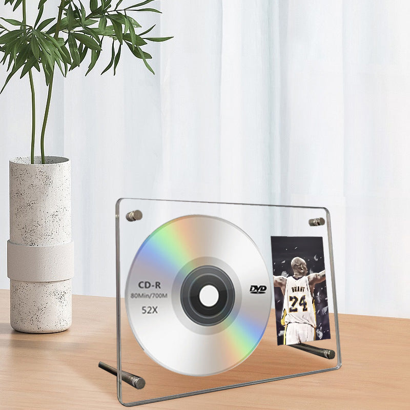 Transparent Acrylic CD Storage Rack Vinyl Album Record Wall Mount Shelf for Home Office Collection Display
