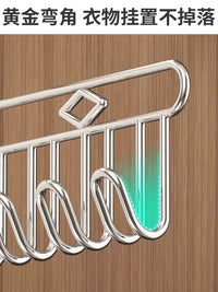 Stainless Steel Wardrobe Hanger Hook for Hats, Clothes, and Bags - Multi-functional Storage Rack