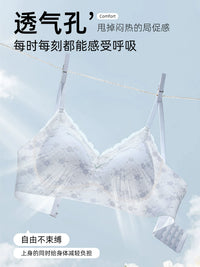 Floral Lace Seamless Bra for Small Breasts, Gather Side Breasts, Prevent Sagging, No Underwire