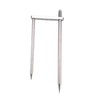 Stainless Steel Detachable Fishing Umbrella Ground Spike Holder with Double Pin
