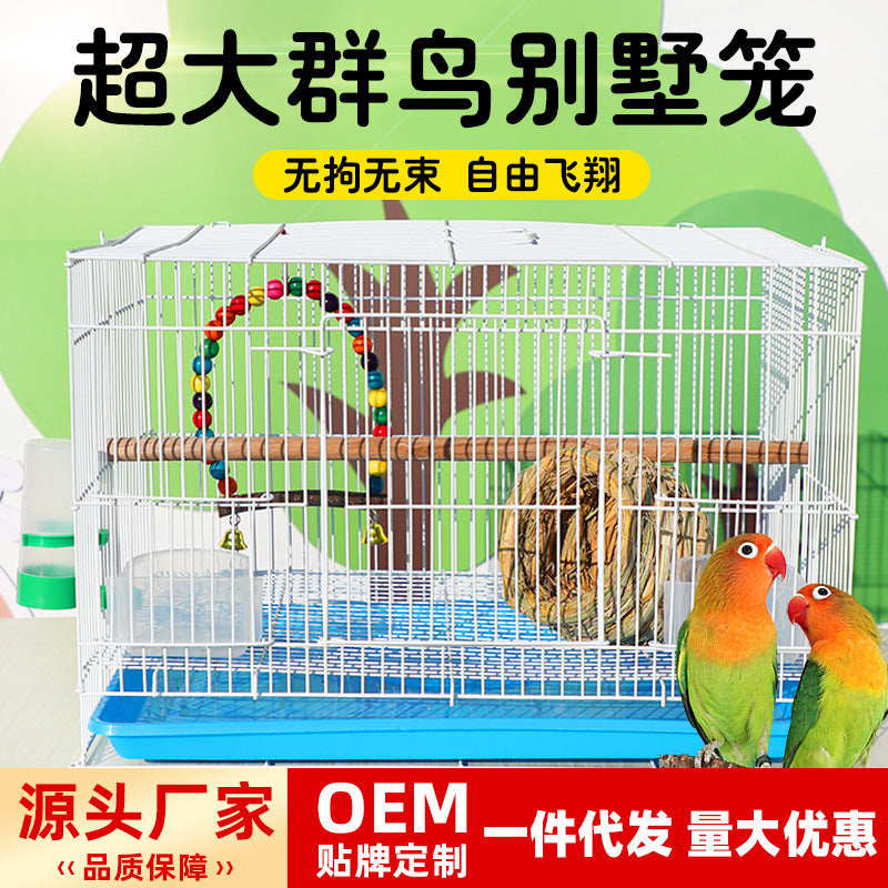 Guangzhiya Metal Bird Cage for Parakeets, Cockatiels, Mynah Birds, Finches, Peony Birds - Breeding and Aviary Cage