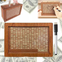 Wooden Money Box with Counter, DIY Retro Piggy Bank for Savings
