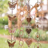 Metal Butterfly Wind Chime Outdoor Garden Art Decor