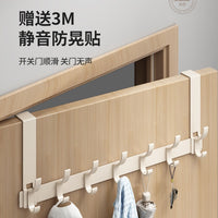 Over-the-Door Hook Rack for Clothes and Storage, No-Drill Installation