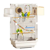 Luxury Metal Bird Cage for Parrots and Pigeons, Large Home and Outdoor Aviary with Thickened Tray