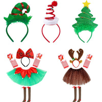 Women's Christmas Reindeer Antler Costume Set with Headband