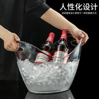 Acrylic Ice Bucket for Wine, Champagne, and Beer - Clear Plastic Beverage Tub for Bar and Commercial Use