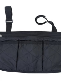 Wheelchair Backrest Storage Bag with Reflective Strip, Waterproof Multi-functional Large Capacity Electric Wheelchair Hanging Pouch