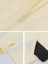 Women's Yellow Sun Protection Jacket Loose Thin Ice Silk Summer Casual Outerwear