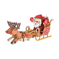 3D Wooden Jigsaw Puzzle Set for Adults and Kids, DIY Assembly Educational Toy, Christmas Theme