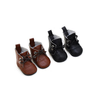 20CM Cotton Doll Shoes for Plush Figures - PU Leather Boots & Dress-Up Toy Accessories