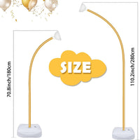 Adjustable Gold/White Balloon Arch Kit with Base for Wedding & Party Decorations