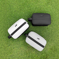 PLAYEAGLE Portable Golf Accessory Pouch Double-Layer PU Leather