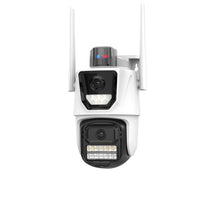 Dual-Lens PTZ WiFi Security Camera with Color Night Vision for Indoor/Outdoor Use