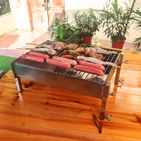 S9 Premium Stainless Steel Automatic Rotating BBQ Grill for Home Outdoor Electric Charcoal Roaster