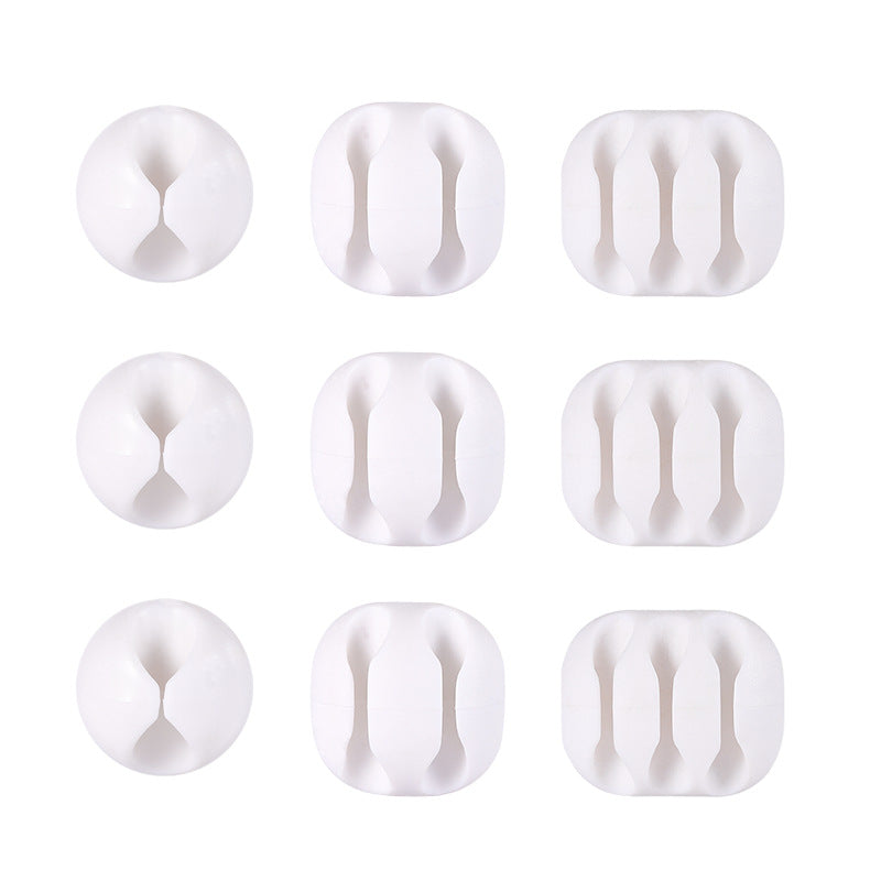 Self-Adhesive Silicone Cable Clips for Desk Organization