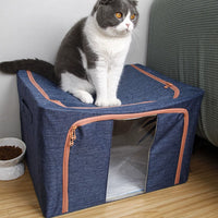Foldable Pet Birthing Tent for Cats, Large Enclosed Whelping Box for Pregnant Mother Cats