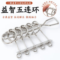 Classic Metal Interlocking Puzzle Rings for Kids and Adults, Brain Teaser Game