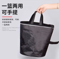 Waterproof Canvas Bicycle Basket for Mountain Bikes and Electric Scooters, Foldable Front Handlebar Bag