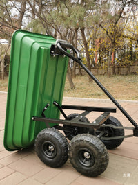 Heavy-Duty Folding Garden Cart with Wheels, Utility Wagon for Hauling, Outdoor and Home Use