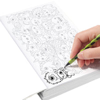 Cartoon Coloring Book for Kids & Adults, Funny Watercolor Graffiti Painting Book