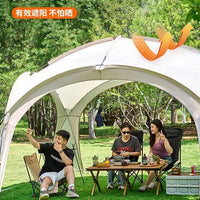 Outdoor Mongolian Yurt Silver Coated Dome Canopy Tent Sunscreen Rainproof Mosquito Net Car Tail Shelter