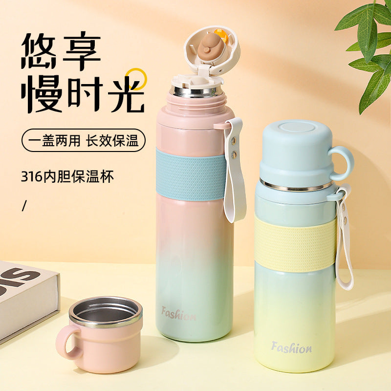 Vacuum Insulated Water Bottle 316 Stainless Steel for Men and Women, Students, Outdoor Sports, Gradient Color