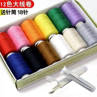 Large Spool Sewing Thread Set with Needles for DIY Craft and Garment Repair