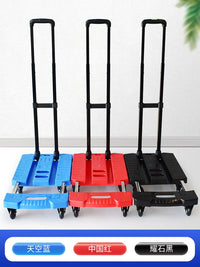 Foldable Portable Hand Truck with Telescopic Handle and Rubber Wheels for Home, Moving, and Cargo