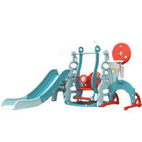 Kids Indoor/Outdoor Slide Playset with Optional Swings and Ball Pit, Toddler Activity Center for Home & Kindergarten