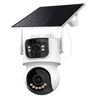 iCSee Dual Lens Solar Powered 4G Outdoor Security Camera with Remote Monitoring